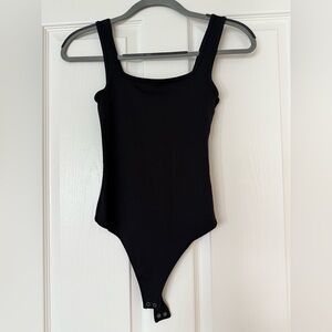 NWOT Abercrombie & Fitch Soft Matte Seamless Square Neck Bodysuit, Black, XS